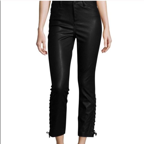 Blank NYC Pants - BLANK NYC Faux Leather Lace Up Pants Size 27